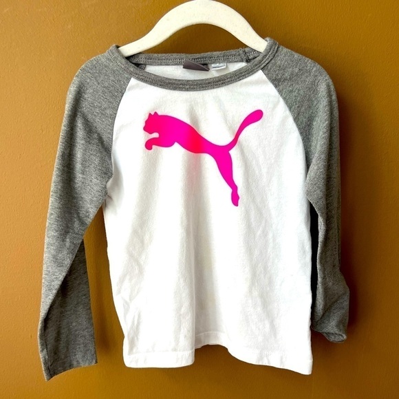 Puma Toddler Girls Baseball Long Sleeve Tee Size XXS (3-4) - Picture 1 of 4